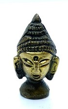 BRASS BUDHA BUDDHA SAKYAMUNI HINDU GOD LORD 1.5 INCH MINI BRASS STATUE IDOL AUM