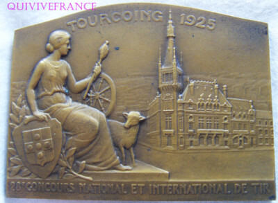 Médaille Du Concours National De Tir – Tourcoing 1925 – Bronze (XXe)