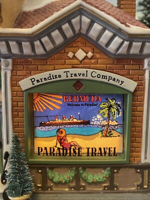 Dept 56 PARADISE TRAVEL COMPANY Christmas in the City #58921  2001-Ret2002 Lemax