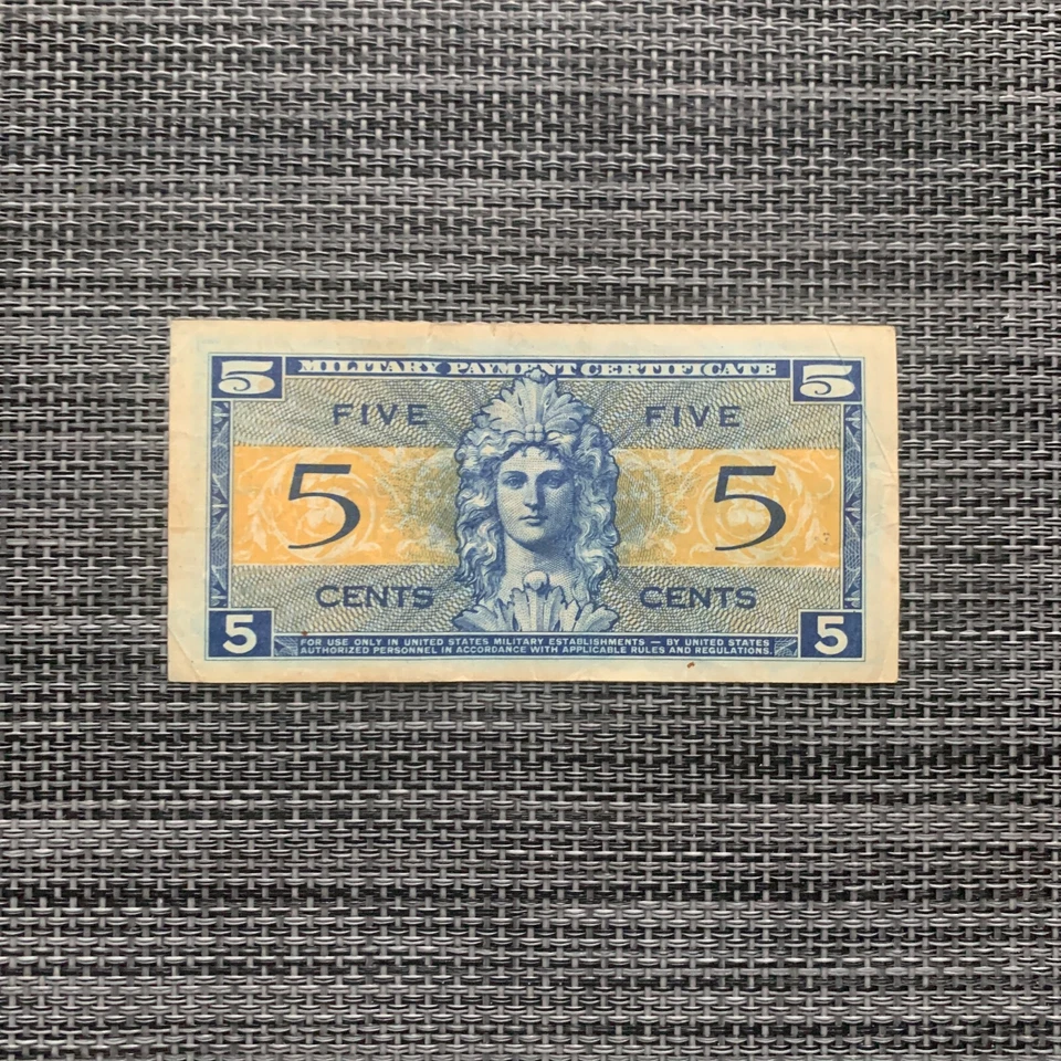US ARMY 5 Cents Banknote MPC Currency Paper Money Memorabilia Liberty Head Bill - Image 3 of 4