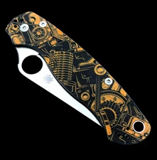 Spyderco Paramilitary 2 C81GP2 S45VN Steel USA Horsepower Pttn. - 2 Hrd. Options