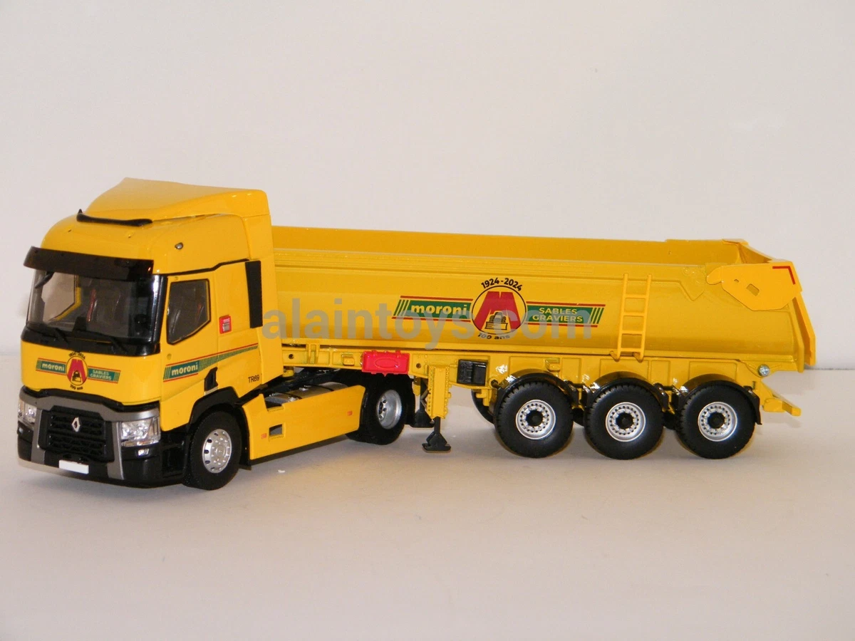 RENAULT T 460 REMORQUE BENNE TRANSPORTS MORONI ELIGOR 1/43 Réf 118117