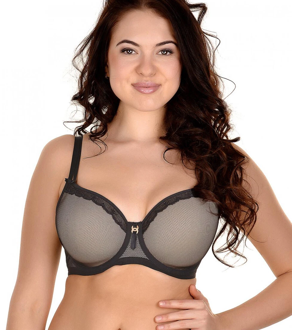 Freya Idol Allure Black Moulded Balcony Bra UK 32F