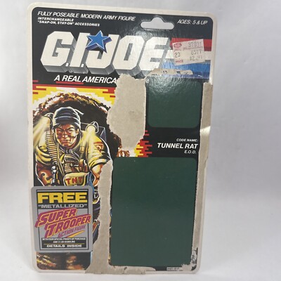 1987 GI Joe Tunnel Rat EOD Full Uncut File Card
