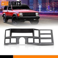 Fit For Jeep Cherokee Xj 84-96 Gray Silver Dash Bezel Radio Surround Trim Insert Fit For Jeep Cherokee Xj 84-96 Gray Silver Dash Bezel Radio Surround Trim Insert