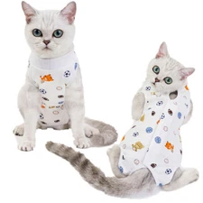 NEW Cat Recovery Suit Cotton Dog Care Pajamas Pet Surgery Post Operative Clothes