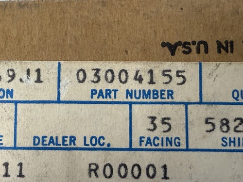 1968 Chrysler Left Side Park Turn Signal Light Amber Lens Seal 3004155 NOS - Picture 6 of 9