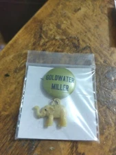   Barry Goldwater/Miller  for President  Pin Back With Separate Elephant As Show
