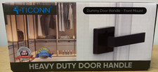 Dummy Door Handle, Heavy Duty Reversible Square Dummy Door Lever, Matte Black