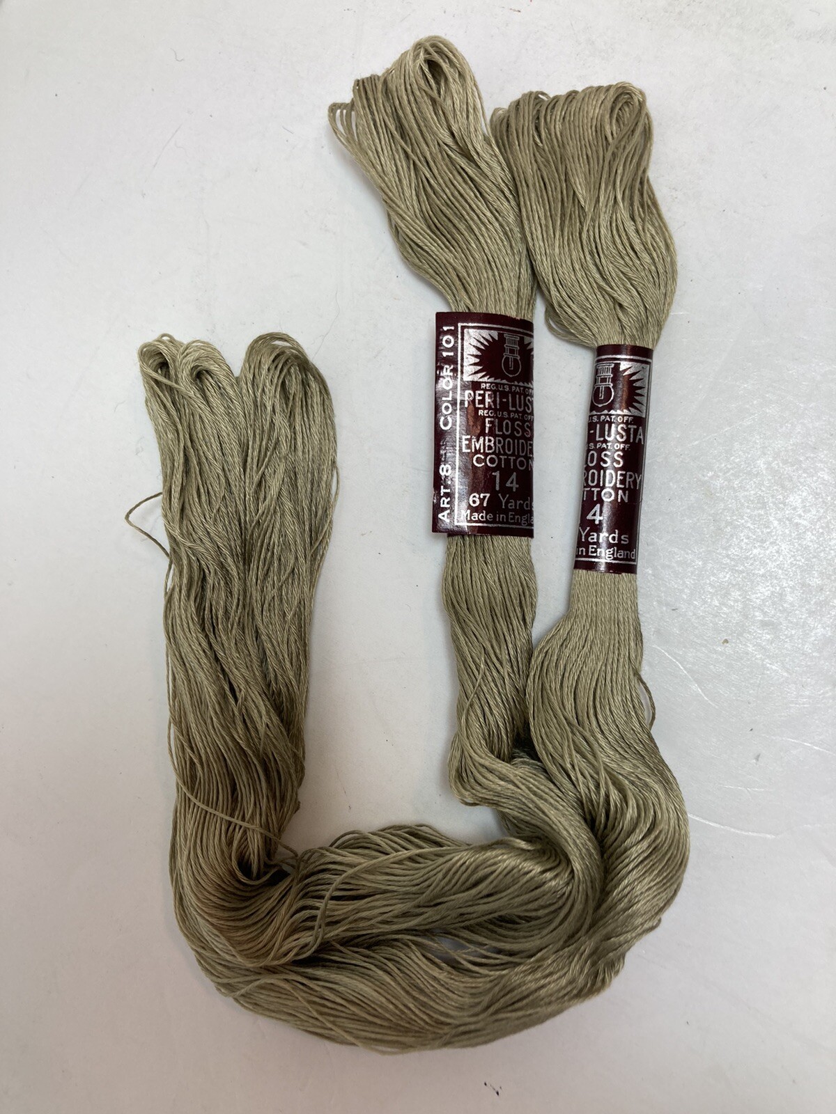 VINTAGE PERILUSTA FLOSS EMBROIDERY COTTON MADE IN ENGLAND COLOR 101 2