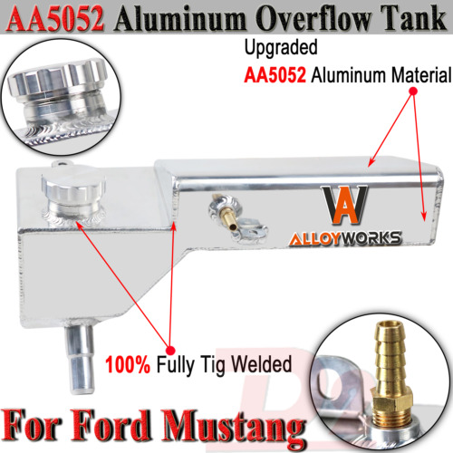 Aluminum Coolant Expansion Overflow Tank Fits Ford Mustang 96-04 4.6L V8 - Foto 1 di 9