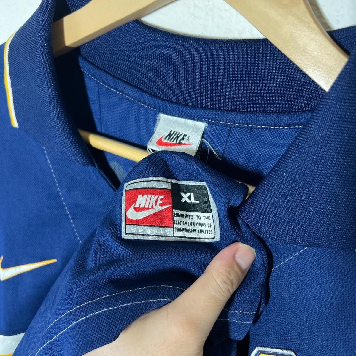 Boca Juniors 1996-1998 Home Long Sleeve Jersey | Vintage Soccer XL