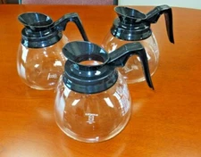 3 ~ Coffee Pot/Decanter/Carafe ~ Black 64 oz for Commercial BUNN Machines - NEW