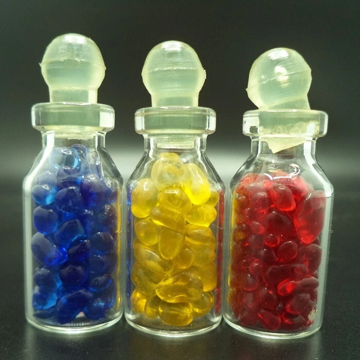 JUEGO 3 PIEZAS. BOTELLA INDIA SARIRA PRA TATH AMARILLO ROJO AZUL SAKAYAMUNI BUDA RELIQUIAS Foto 2 de 4