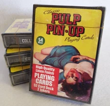 Vintage 1950's Pulp Pin-Up Poker Size Playing Cards 52 Designs - NEW and SEALED
