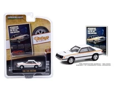 GreenLight 1:64 1980 White Ford Mustang "Vintage AD Car" Diecast Car 39060-D