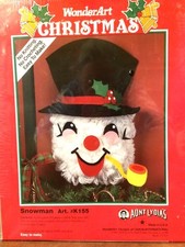 Christmas Snowman by Aunt Lydia's WonderArt  #K155 Made in USA  NEW/SEALED
