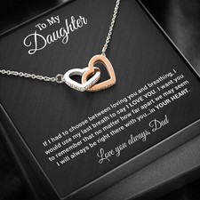 To My Daughter Necklace, Daughter Father Necklace, Daughter Gift from Dad