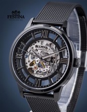OROLOGIO FESTINA AUTOMATICO F20535/1 NERO CINTURINO IN ACCIAIO, UOMO