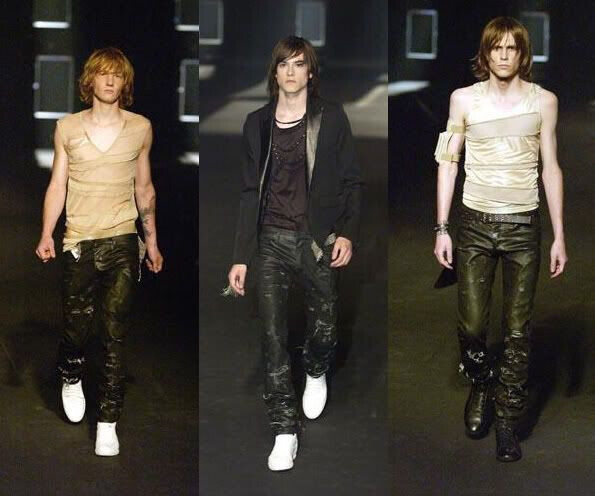 DIOR HOMME S/S 2004 HEDI SLIMANE STRIP DESTROYED JEANS SIZE DIOR HOMME S/S 2004 HEDI SLIMANE STRIP DESTROYED JEANS SIZE