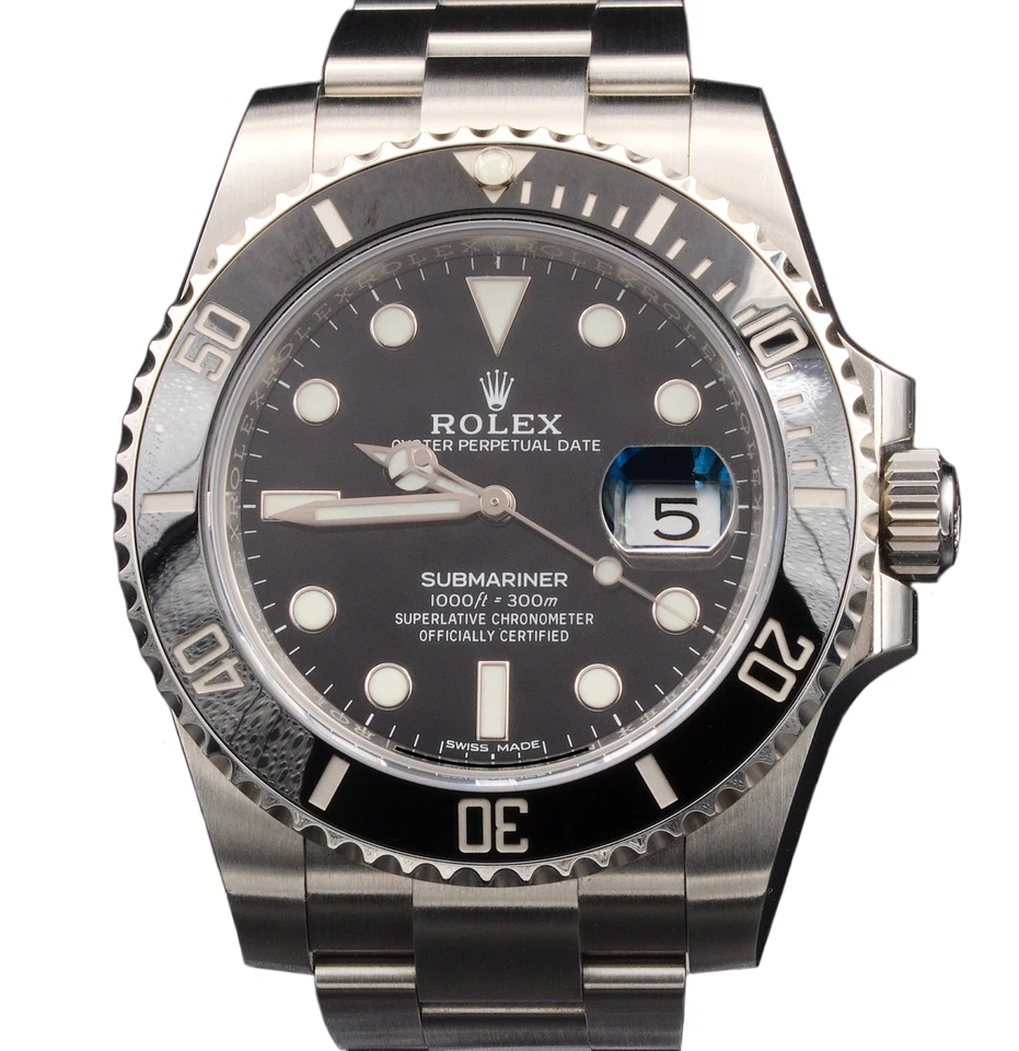 Reloj Rolex Submariner para hombre de acero inoxidable 116610 esfera negra bisel negro