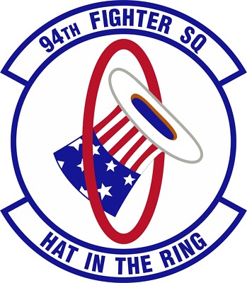 USAF 94th Fighter Squadron Self-adhesive Vinyl Decal