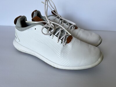 Puma Boys Ignite Pwradapt 2.0 193480-01 White Golf Cleats Shoes Size 6C 6