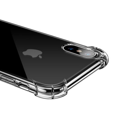 Für iPhone 12 Samsung LG G7 Huawei durchsichtige stoßfeste Gel-Bumper-Eckenhülle
