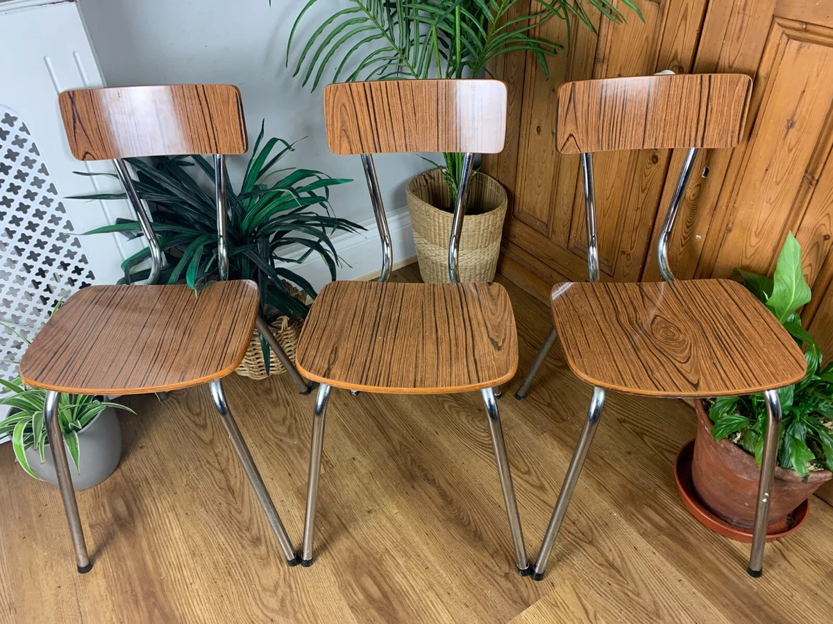 Vintage chrome 2024 dining chairs