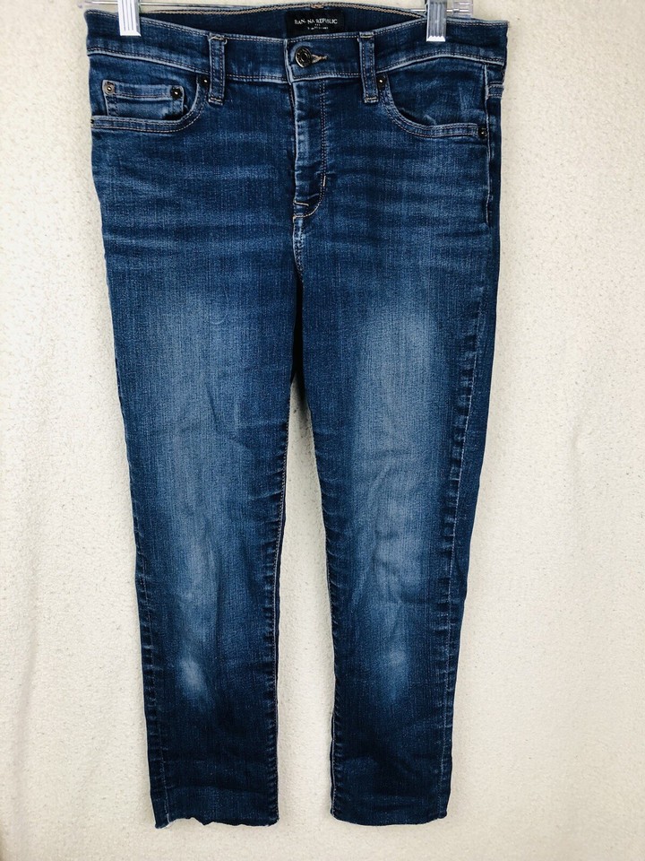 Banana Republic Jeans Women's 6 (28) Blue MidRise Sculpt Skinny Pants