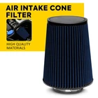 Blue Dry Air Filter 4" 102mm High Flow Inlet Cold Air Intake Cone Replacement