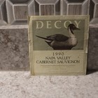 DECOY - 1990 NAPA VALLEY CABERNET SAUVIGNON  Label, From Maker of Decoy — photo 1