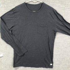 Vuori Shirt Mens Large Gray Pima Cotton Long Sleeve Crewneck Pocket Tee