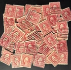 Postage Stamps For Crafting: 1910s-20s 2c George Washington; Red; 50 Pieces