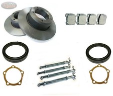 FRONT BRAKE DISCS & PADS + FITTING KIT FOR LAND ROVER DEFENDER 300TDI