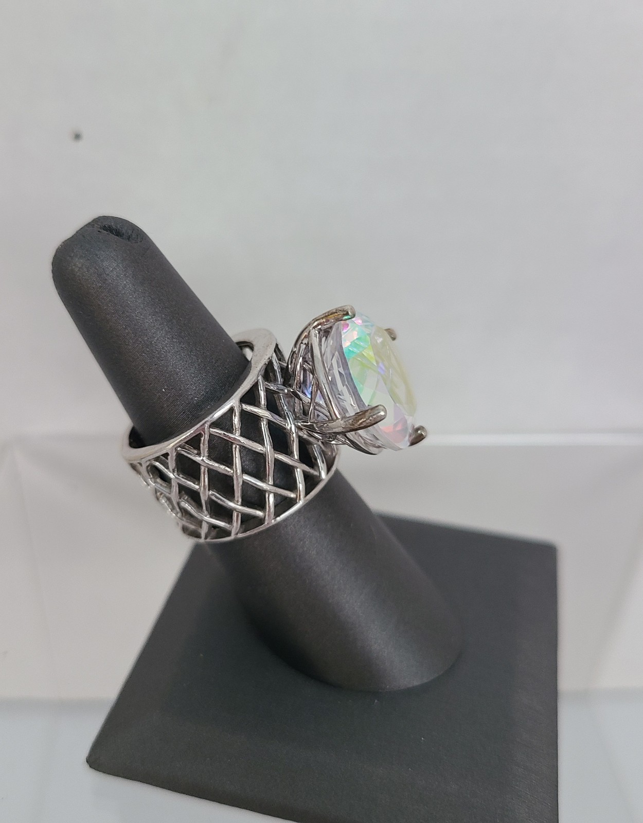 STS Huge Sterling Silver Statement Ring  Aurora B… - image 8