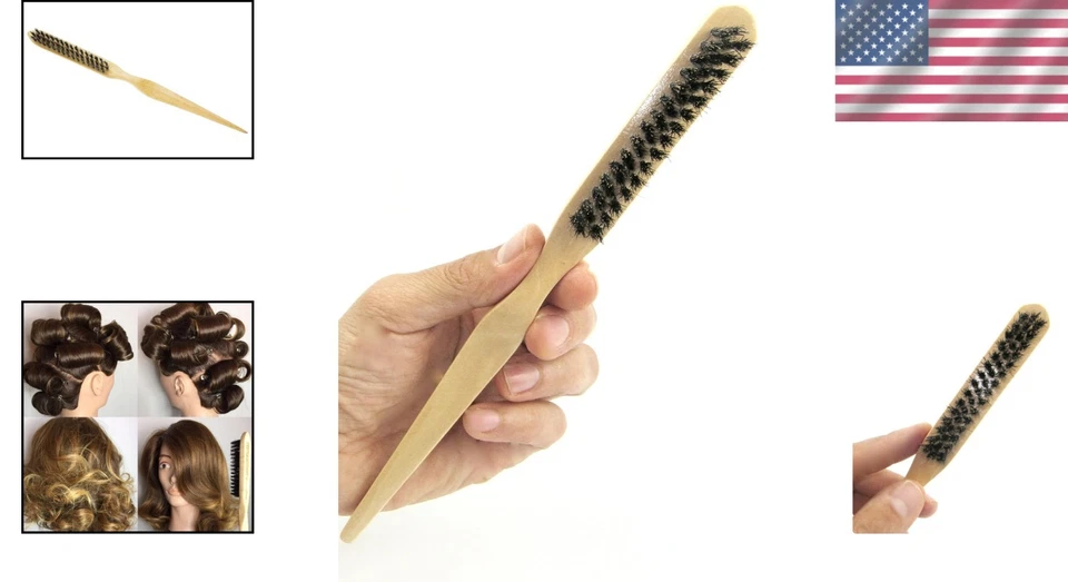 Cepillo de peinado profesional de cerdas de jabalí - para mejorar el brillo y el volumen Foto 2 de 4