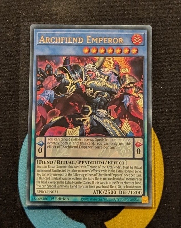 BPRO-EN031 Archfiend Emperor Ultra Rare 1st Edition YuGiOh