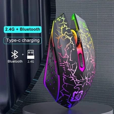 2.4G Bluetooth Wireless Gaming Mouse Silent Rechargeable