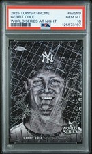 2025 TOPPS CHROME WORLD SER AT NIGHT #WSN9 GERRIT COLE PSA 10