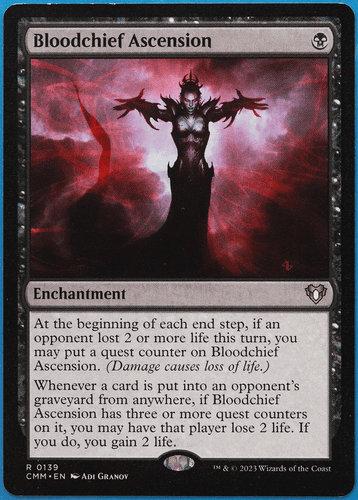 Bloodchief Ascension Commander Masters NM Black Rare CARD (506411) ABUGames - Picture 1 of 2