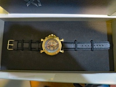 Rare XO Retro ''Top Secret Stealth'' Gold Case Black Chronograph Watch