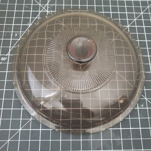 Pyrex Corning Visions Amber Ribded Lid 22 V1 . 5C Replacement 7 1/4" W/ Ribs