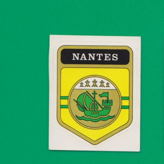 n°164 VIGNETTE PANINI CHAMPIONNAT DE FRANCE 1978 logo NANTES