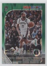 2019 Panini NBA Hoops Premium Stock Green Flash Prizm 44/99 Wilson Chandler 09j5