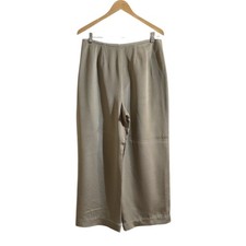 Markstone Vintage 100 Silk High Rise Wide Leg Beige Dress Pants. Size 14