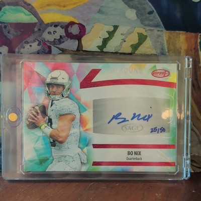 SAGE 2024 Aspire Football Bo Nix Oregon Ducks Auto 25/50 Insert #ASP-BN