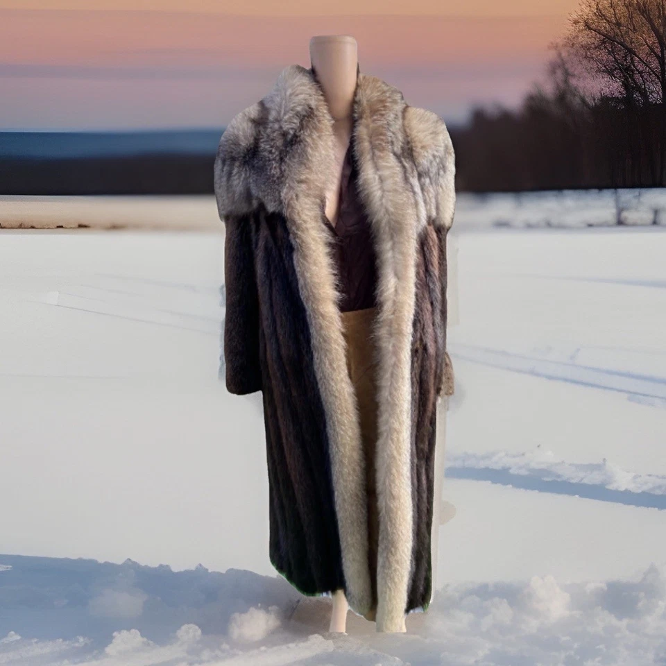 Шикарный бобр и лиса полная длина пальто - Изображение 3 из 4
