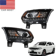 Fit For 2016-2020 Dodge Durango HID Headlights Headlamps w/DRL Left+Right Side