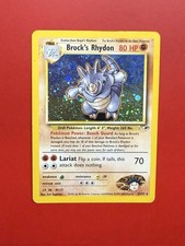 Brock's Rhydon 2/132 Swirl Gym Heroes Holo Unlimited Rare Pokémon TCG LP/MP on eBay